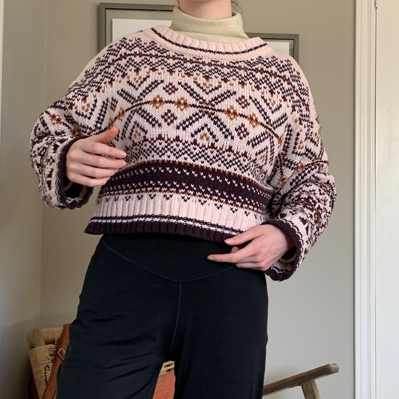 Cropped chunky knit sweater - Picture 3 of 7